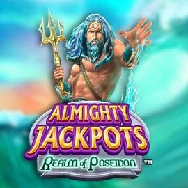 Almighty Jackpots – Realm of Poseidon game by Novomatic – logo hosted on Spinsy Casino