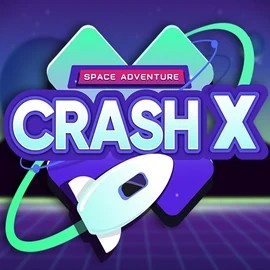 Crash X slot logo by Turbo Games at Spinsy Casino