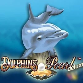Dolphins Pearl Deluxe slot logo by Novomatic at Spinsy Casino