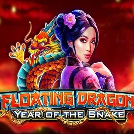 Floating Dragon Year of the Snake slot logo by Pragmatic Play at Spinsy Casino