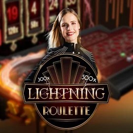 Lightning Roulette slot logo by Evolution at Spinsy Casino
