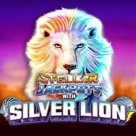 Stellar Jackpots with Silver Lion game by Lightning Box Game – logo hosted on Spinsy Casino